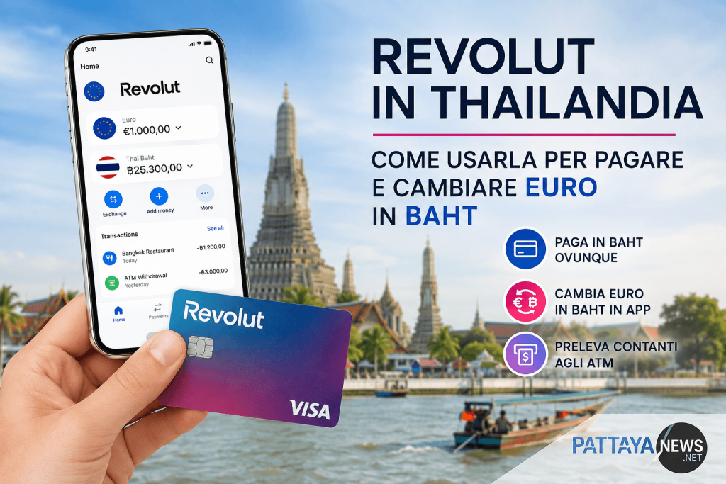 Revolut in Thailandia: pagare e cambiare euro in baht