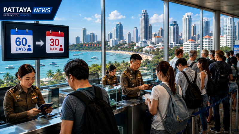 Thailandia, nuove regole per l’esenzione dal visto: soggiorno da 60 a 30 giorni, aeroporto e skyline di Pattaya