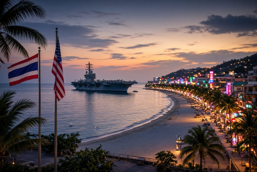 nessun-divieto-miliari-soi6 Nave americana porto Pattaya tramonto